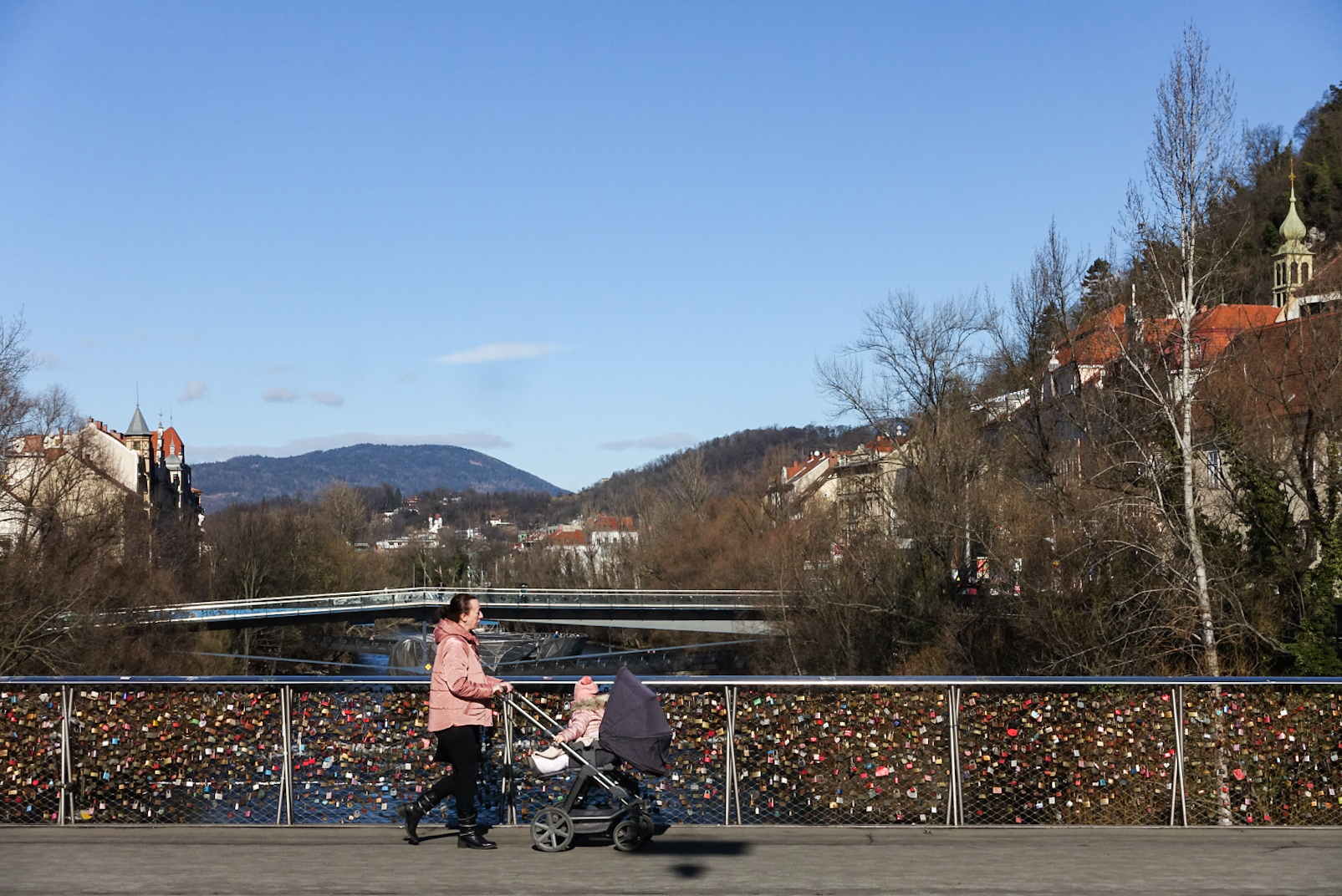 Love lock bridge