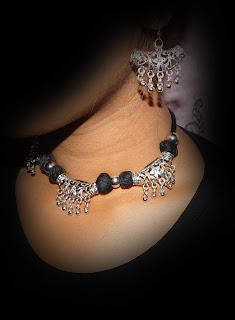 OXIDISED  JEWELLERY SET DJ0068