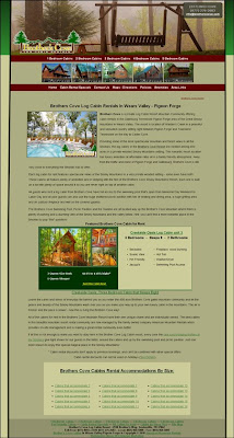 Brothers Cove Cabin Rentals in Wears Valley Web Site Improvements