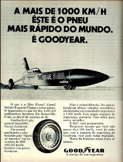 propaganda pneus Good Year - Blue Flame - 1971,  brazilian advertising cars in the 70s; os anos 70; história da década de 70; Brazil in the 70s; propaganda carros anos 70; Oswaldo Hernandez;. 