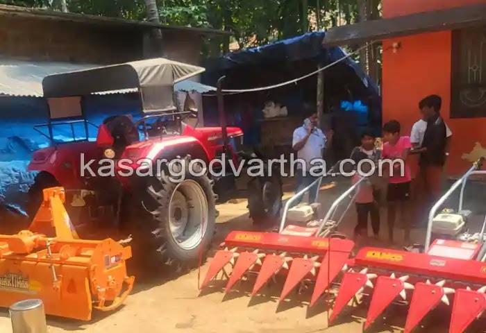 AKM Ashraf MLA, Malayalam News, Kumbla News, Various Agricultural Machines, Agricultural, Agricultural News, Padasekhara Samithi, Various agricultural machines handed over to Padasekhara Samithi.