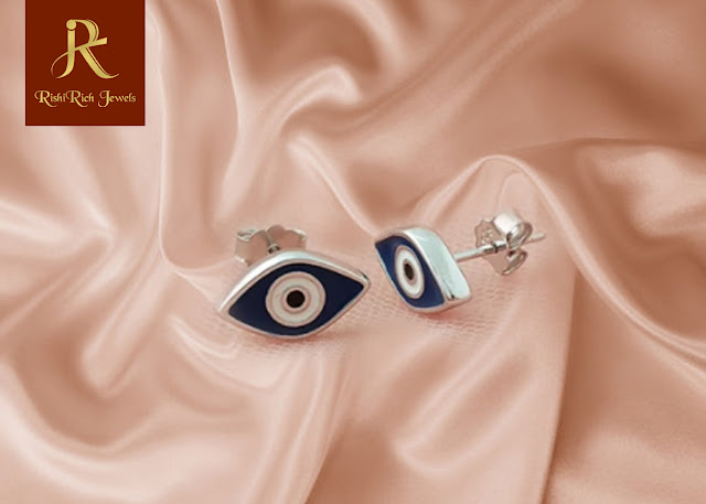 evil eye stud earrings