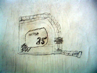 sketch of a measuring tape