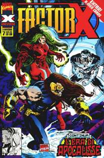 X-Universe 7 - L'era di Apocalisse 2.2 [Factor X] - Agosto 1996 | CBR 215 dpi | Mensile | Fumetti | Universo Marvel | Supereroi
Numero volumi : 8
Breve collana della durata di solo otto numeri contenente storie del mondo mutante Marvel.