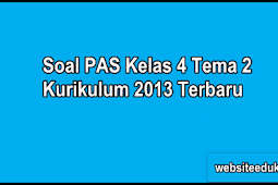 Soal PAS Kelas 4 Tema 2 Kurikulum 2013 Tahun 2019/2020