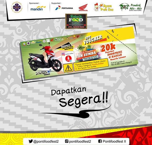 Lomba Senam Fruit And Vegetables Zumba Meriahkan Pagelaran Pontianak Food Festival 2018