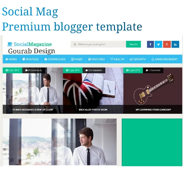 Social mag magazine style blogger template