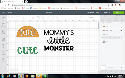 How to Contour Images with Cricut to make a Taco themed Baby gift