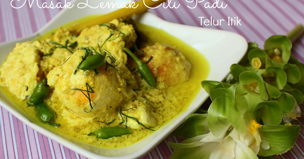 MASAK LEMAK CILI PADI TELUR ITIK - FHA Selemak Santan