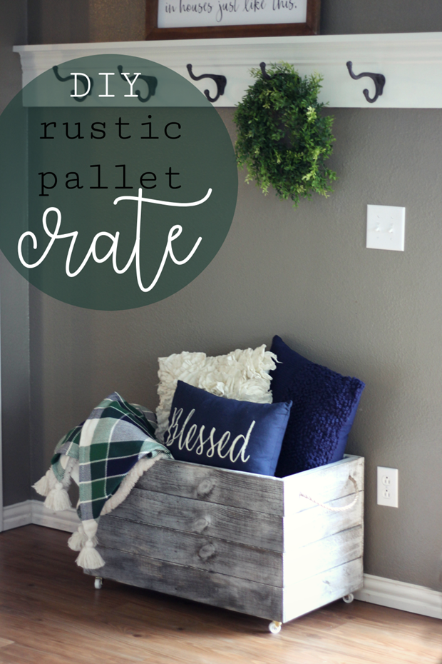 DIY Rustic Pallet Crate at LifeStorage #lifestorageDIY