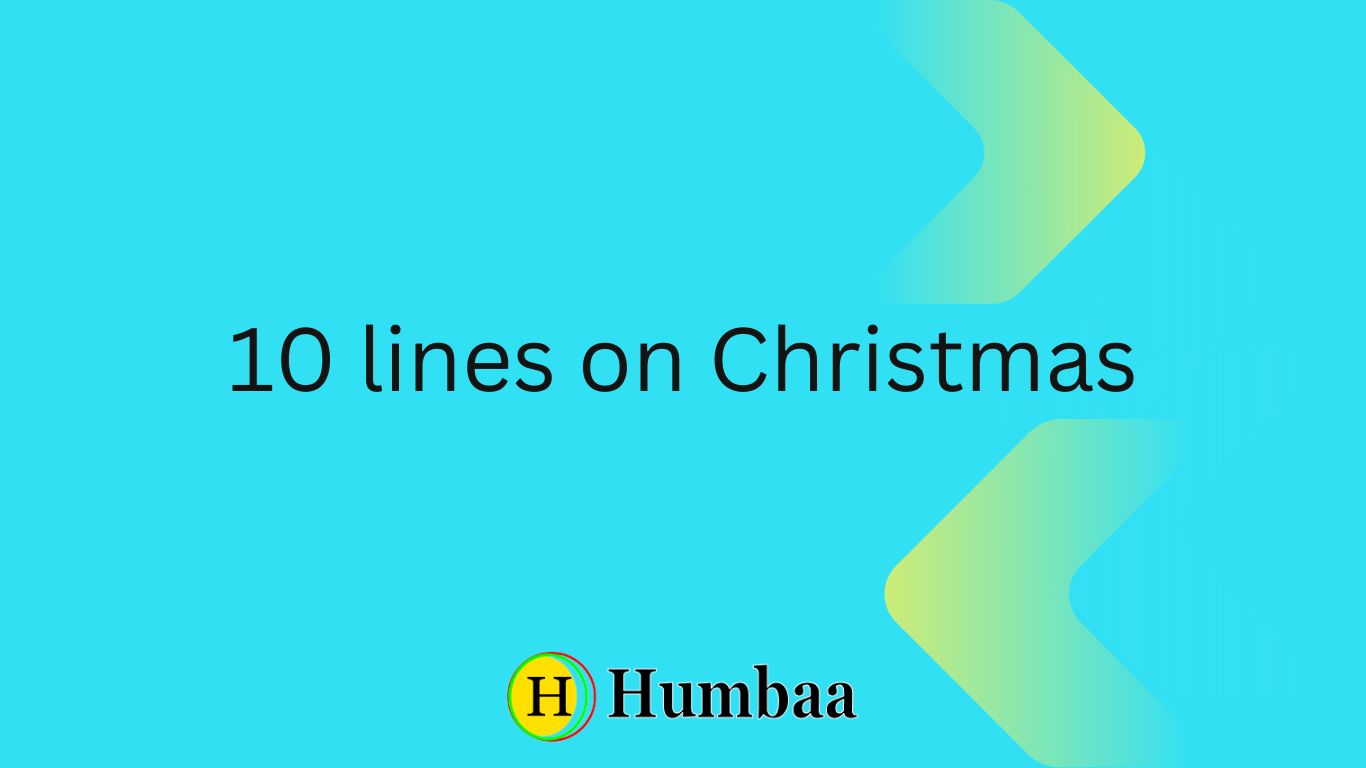 10 lines on Christmas