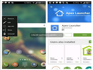 launcher android terbaik kedua yaitu apex launcher