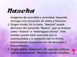 ▷ Significado del nombre Nascha