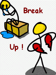 break up sms messages