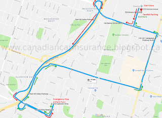 Hamilton G (G2 exit) Test Route Map Route 1