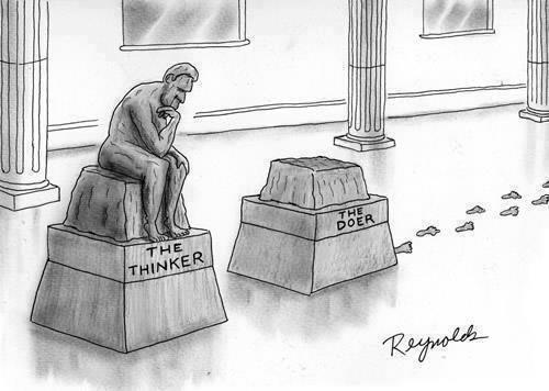 thinker vs doer, comic