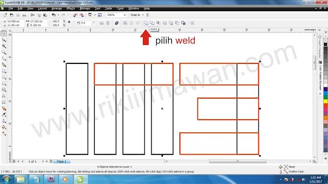 tutorial coreldraw - cara membuat logo im3