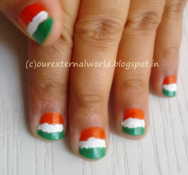 Independence day special Indian tricolour nail art competition