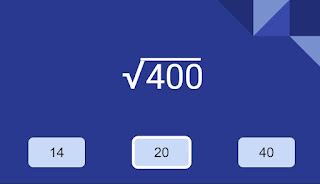The square root of 400 is 20