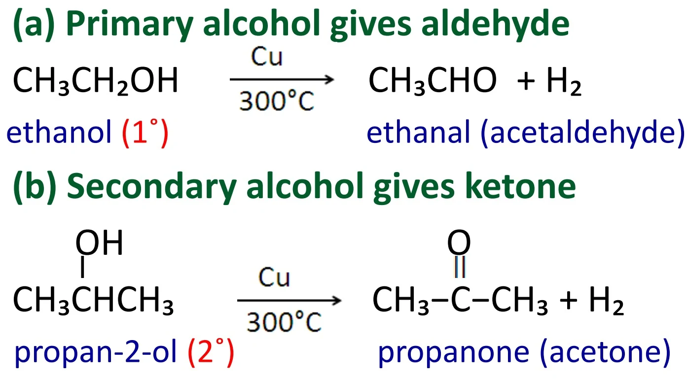 Catalytic dehydrogenation of alcohol - preparation of aldehyde and ketone