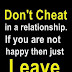 Don't Cheat in Relationship