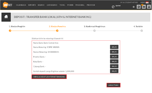 Cara Deposit 188BET Lewat ATM Terbaru 3