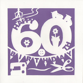 60th Birthday Card by Claire Noble