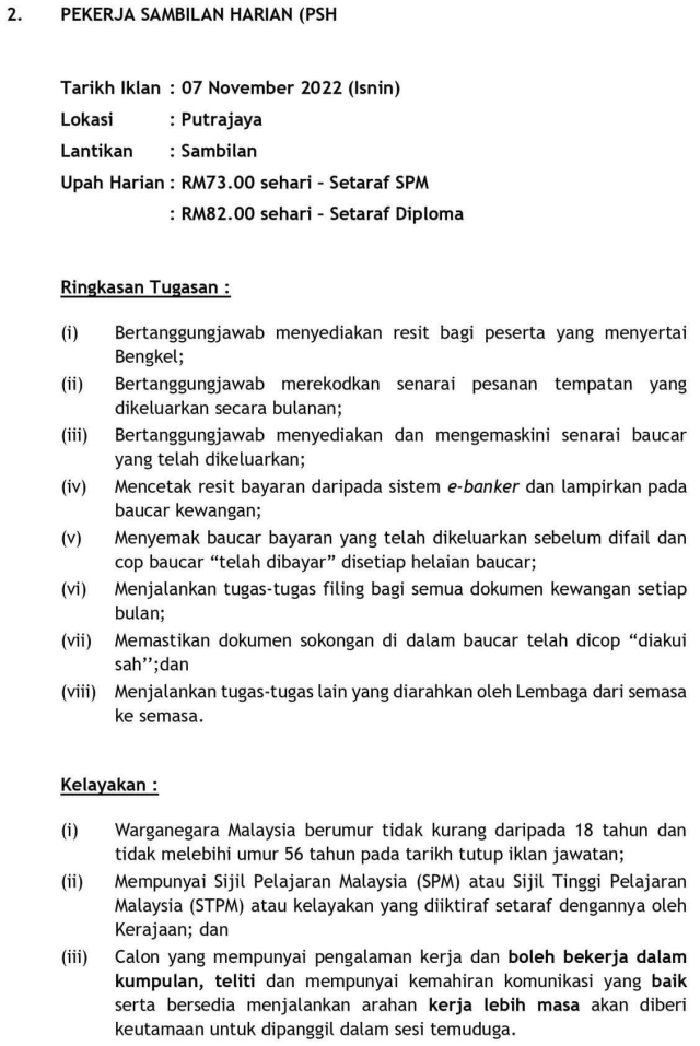 Jawatan Kosong Lembaga Teknologis Malaysia (MBOT) 2022