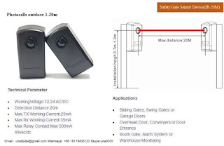 Photocell electric beams sensor