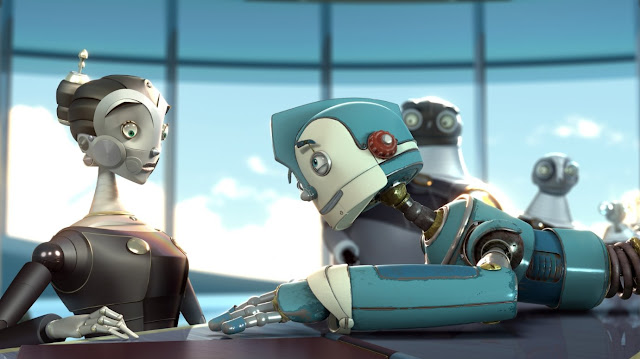 fotograma en 3D de la película Robots de los personajes protagonistas Rodney y Cappy