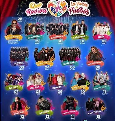 Conciertos en Teatro del Pueblo de Feria de Puebla 2022