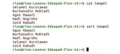 Contoh perintah dasar OS Linux Ubuntu