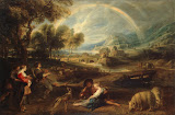 Landscape with a Rainbow by Pieter Paul Rubens - Landscape Paintings from Hermitage Museum
