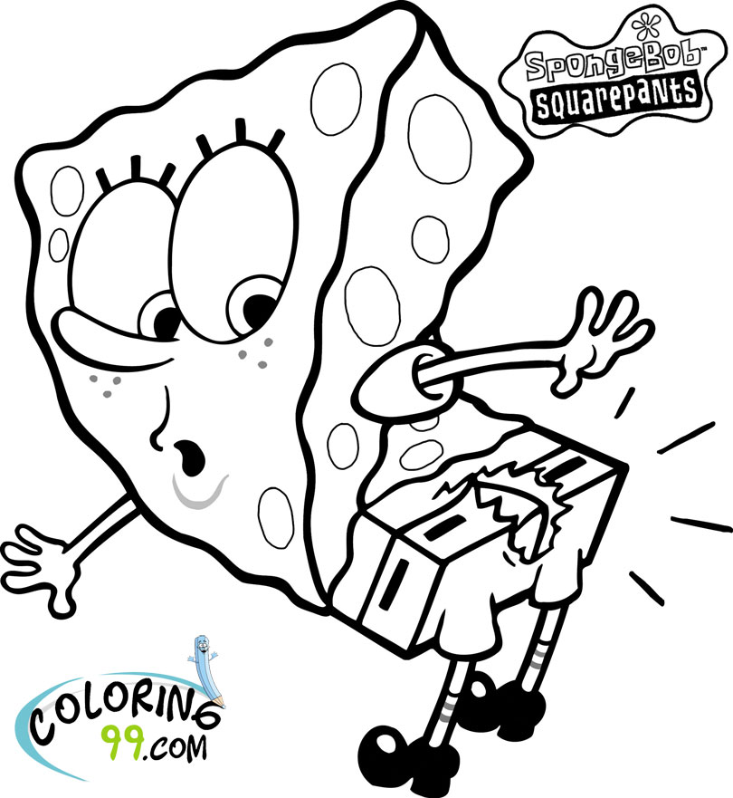 Sponge Bob Coloring Page 2