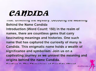 meaning of the name "CANDIDA"