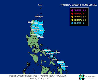 Bagyong Egay Intensifies from PAGASA Latest Update