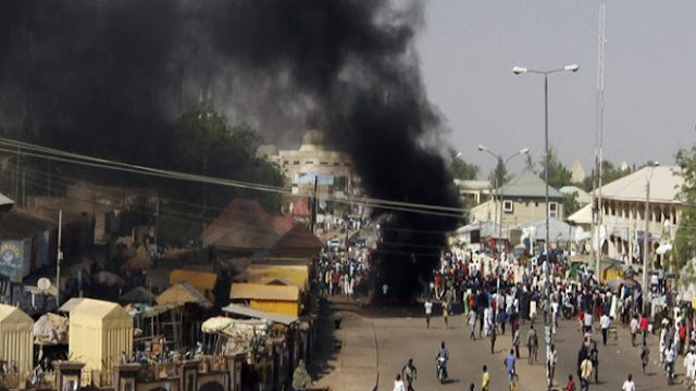 More than 15 dead and 47 wounded in twin blasts in Borno