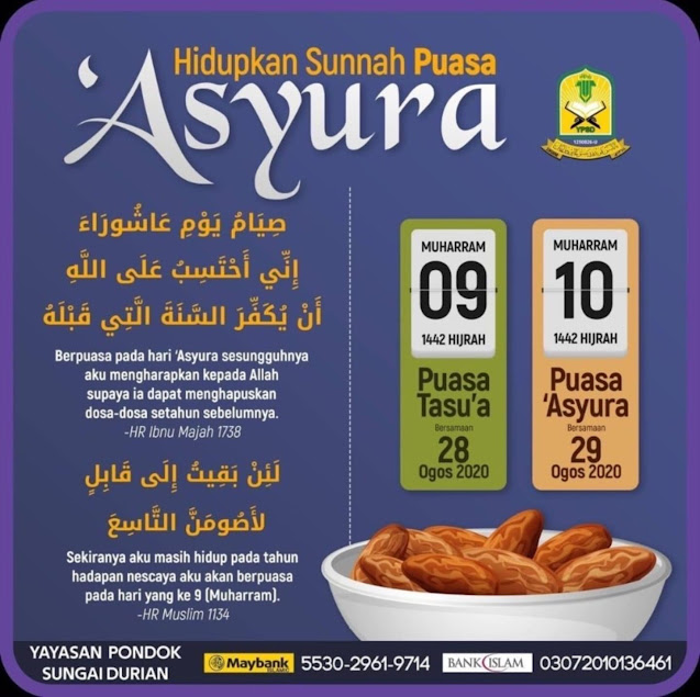 Puasa Tasu'a 9 Muharram & Puasa Asyura 10 Muharram