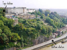 Clifton Rocks Railway, Bristol - location of top and bottom stations