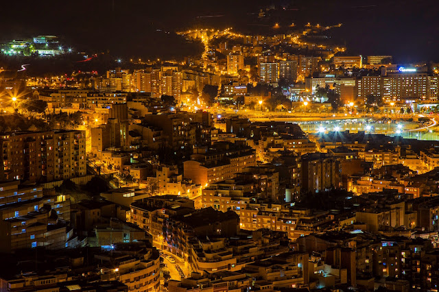 barcelona sunset night photography skyline