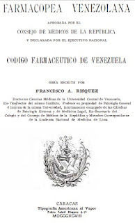 Francisco Antonio Rísquez - Farmacopea Venezolana