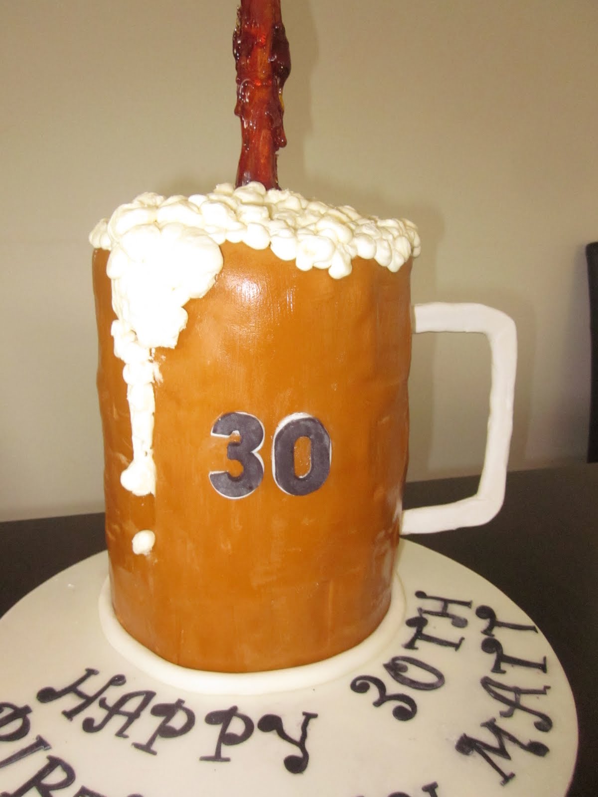 Deb's Cakes and Cupcakes: Beer Stein 30th Birthday cake
