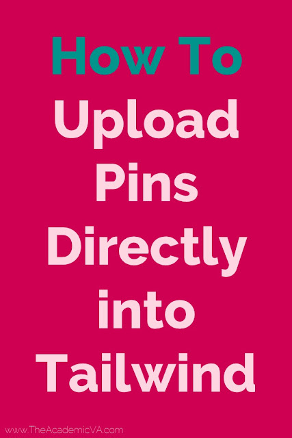 Learn how to upload pins directly into Tailwind with the video tutorial and directions at this blog post. This easy approach allows you to customize what time these new pins go out so you don't have to upload them all to Pinterest at the same time. It's a great strategy for bloggers who use Tailwind regularly.