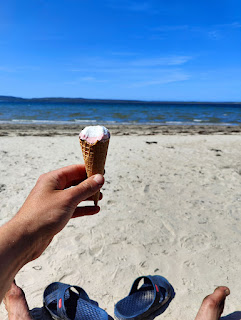 An icecream on the beach on Islay!