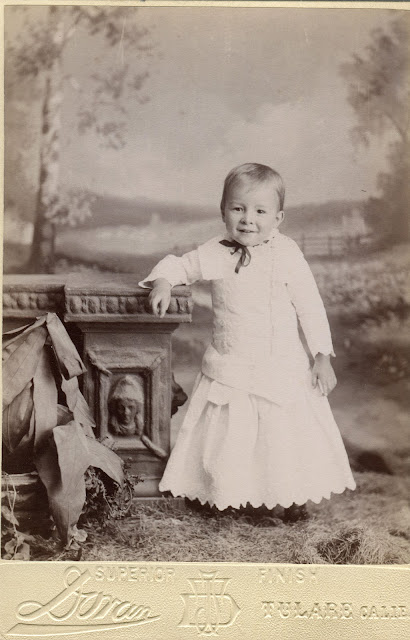 Tulare.  Doran photograph.  little boy.  circa 1895.