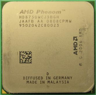 AMD Phenom X3 8750, процессор, маркировка