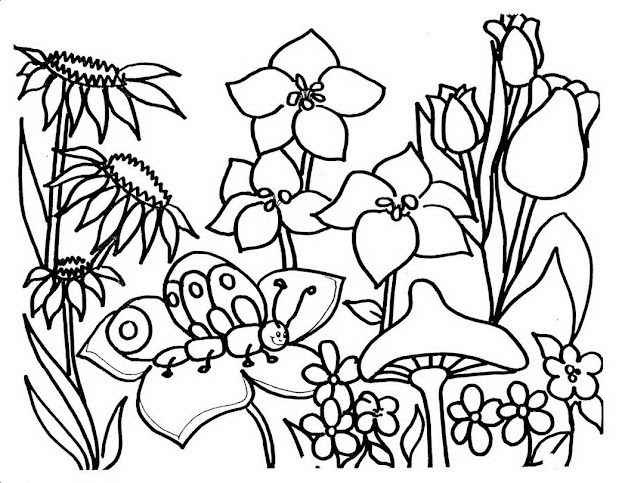  Downloadable Flower Coloring Pages With Flower Garden Coloring Pages Ab Coloring  Pages For Free 