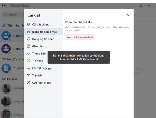 zalo.fun - Cách cài đặt mã khóa, mật khẩu Zalo PC
