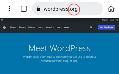 The website WordPress.org homepage