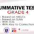 GRADE 4 SUMMATIVE TESTS (MELC-Based, Module Based)